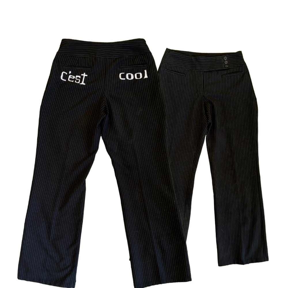 Black Pinstripe Pants